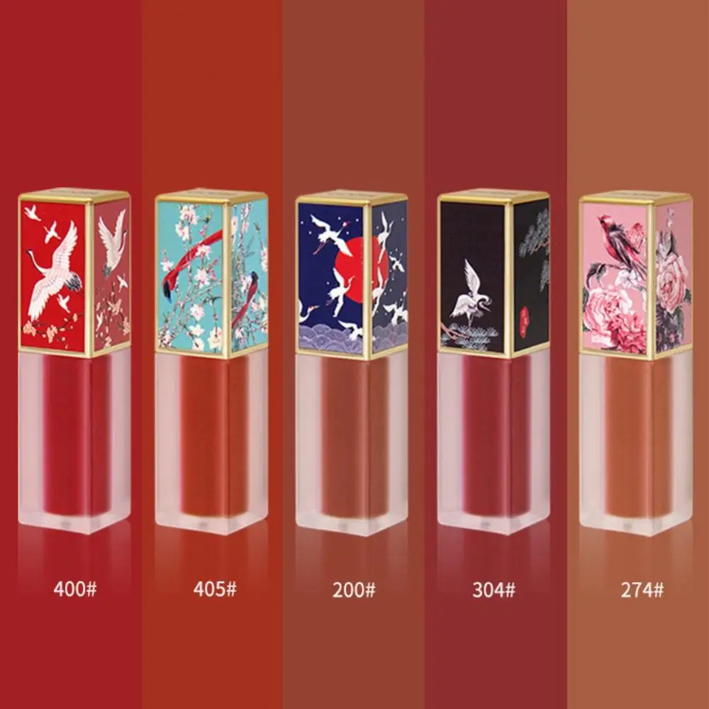 Chinese Palace Style Lip Glaze Moisturizing Waterproof Non-stick Cup Long-lasting Lip Gloss Lipstick maquiagem New Arrival Chinese Palace Style Lip Glaze Moisturizing Waterproof Non-stick Cup Long-lasting Lip Gloss Lipstick maquiagem New Arrival