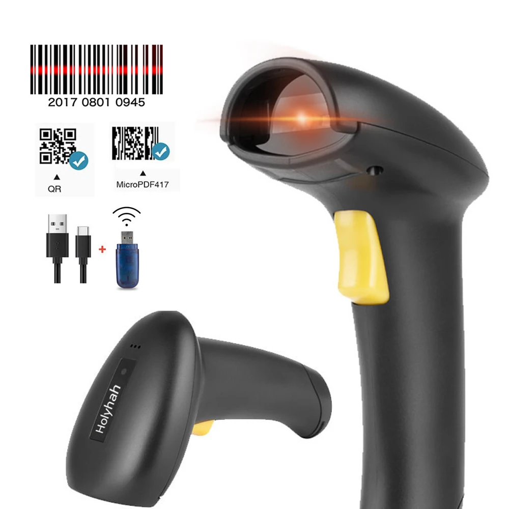 Cheap Factory Direct Handheld 1D/2D Wired USB Barcode Scanner QR PDF417 A30D Wireless 2.4G Bar Code Reader for POS Inventory