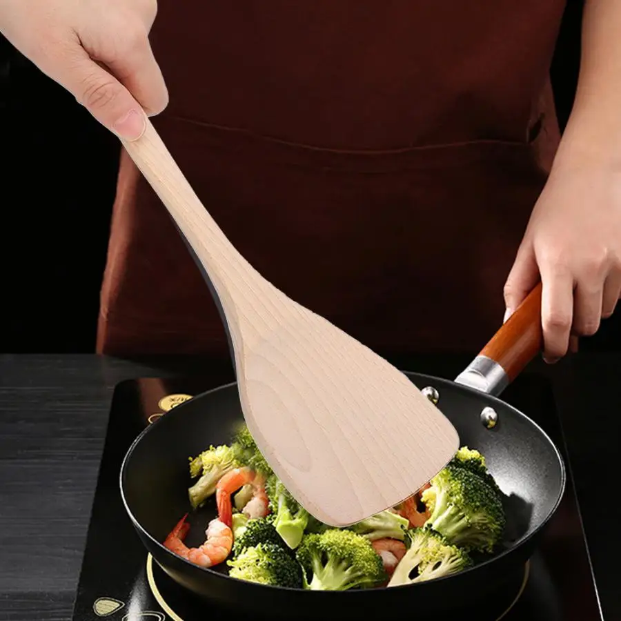 Кухня посуда 5 шт./компл. деревянная ложка с деревянной ручкой Кухня Силиконовые Шпатель скребок Пособия по кулинарии инструмент дома Кухня посуда набор для антипригарная сковорода Пособия по кулинарии наборы инструментов