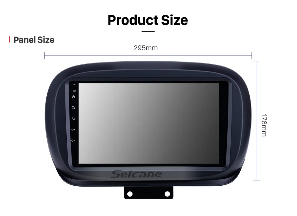 Clearance Seicane 2din GPS Car Multimedia player 9 inch for Fiat 500X 2014-2019 Android 8.1 HD Touchscreen car Radio support SWC Carplay 14
