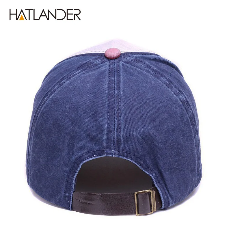 HATLANDER Модные 5 панелей Промытые хлопковые бейсбольные кепки Винтаж папа шляпа для бейсболка для мужчин и женщин кепка хип-хоп приталенные спортивные шапки Кепка