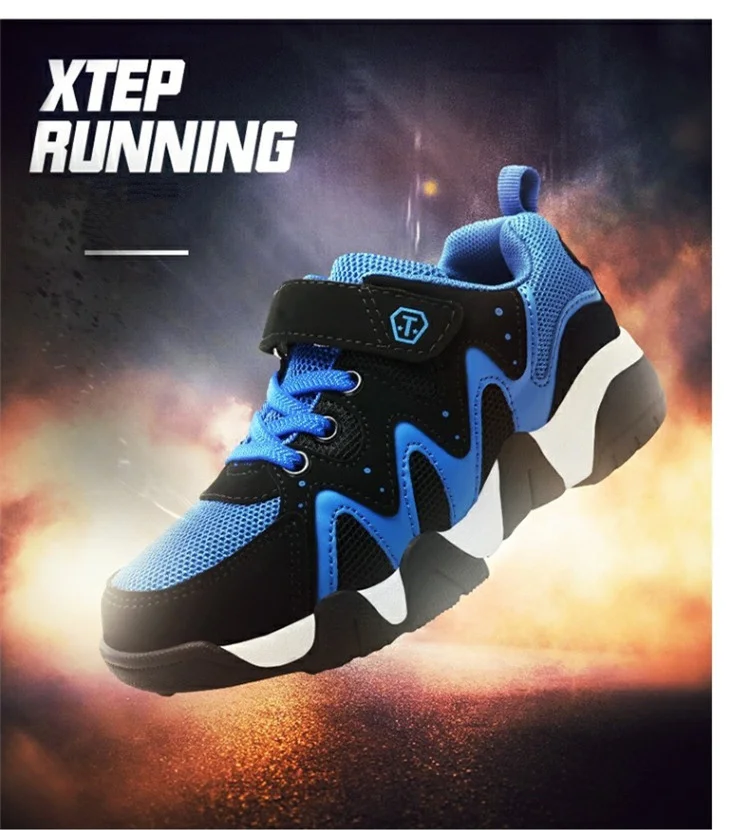 Xiaying Smile New children's sports shoes in autumn boy's running tourism shoes mesh breathable and non slip middle 999