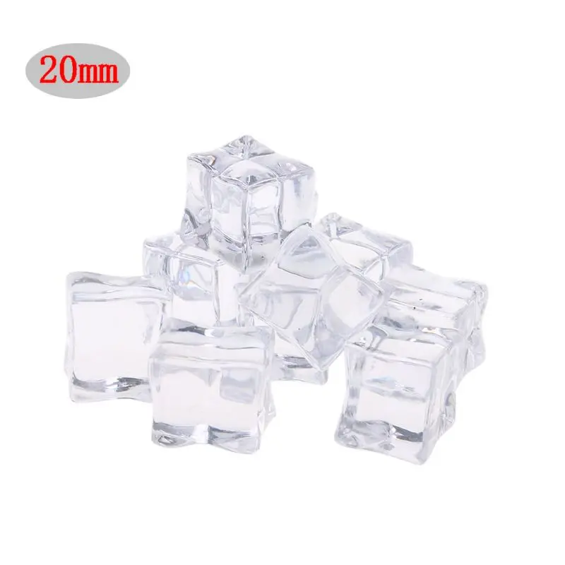 Многоразовые искусственные ледяные кубики льда из акрила поддельные кристаллы для фруктового пива виски напитки украшения DIY аксессуары реквизит для фотографии