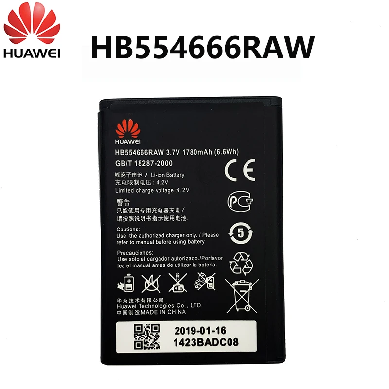 100% Оригинальный аккумулятор Hua Wei HB554666RAW для маршрутизатора Huawei 4G Lte E5372 E5373 E5375 EC5377