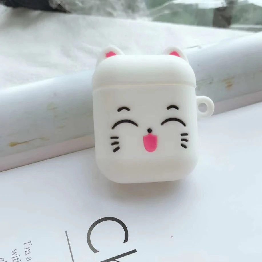 AirPods case 11 Мультяшные беспроводные bluetooth наушники чехол для Apple AirPods силиконовый чехол для наушников на Airpods 2 чехол защитный чехол Роскошный - Цвет: AirPods case 11