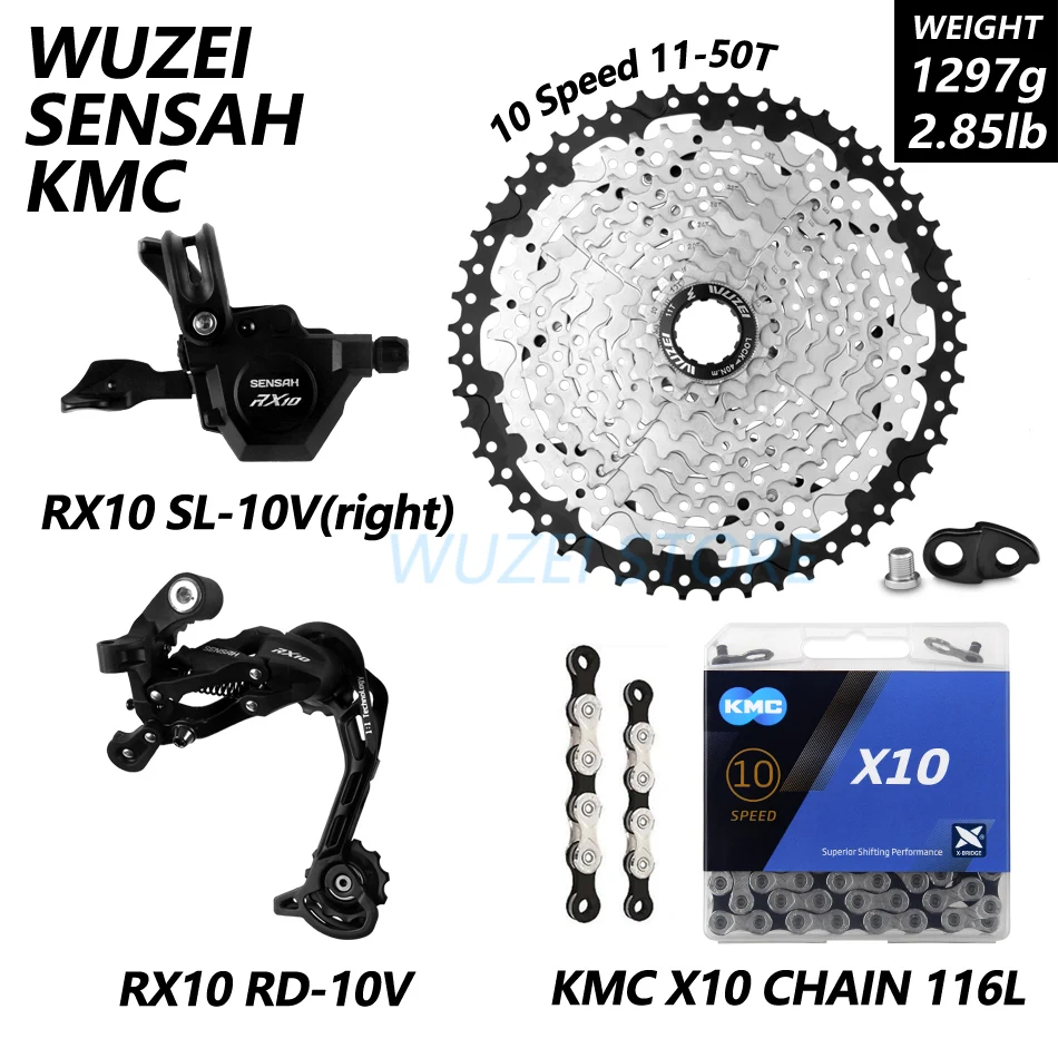 SENSAH RX10 1X10S M6000 велосипедные переключатели 11-42/46/50T Кассетный Маховик KMC X10 цепи Prowheel кривошипно MTB велосипеда указано