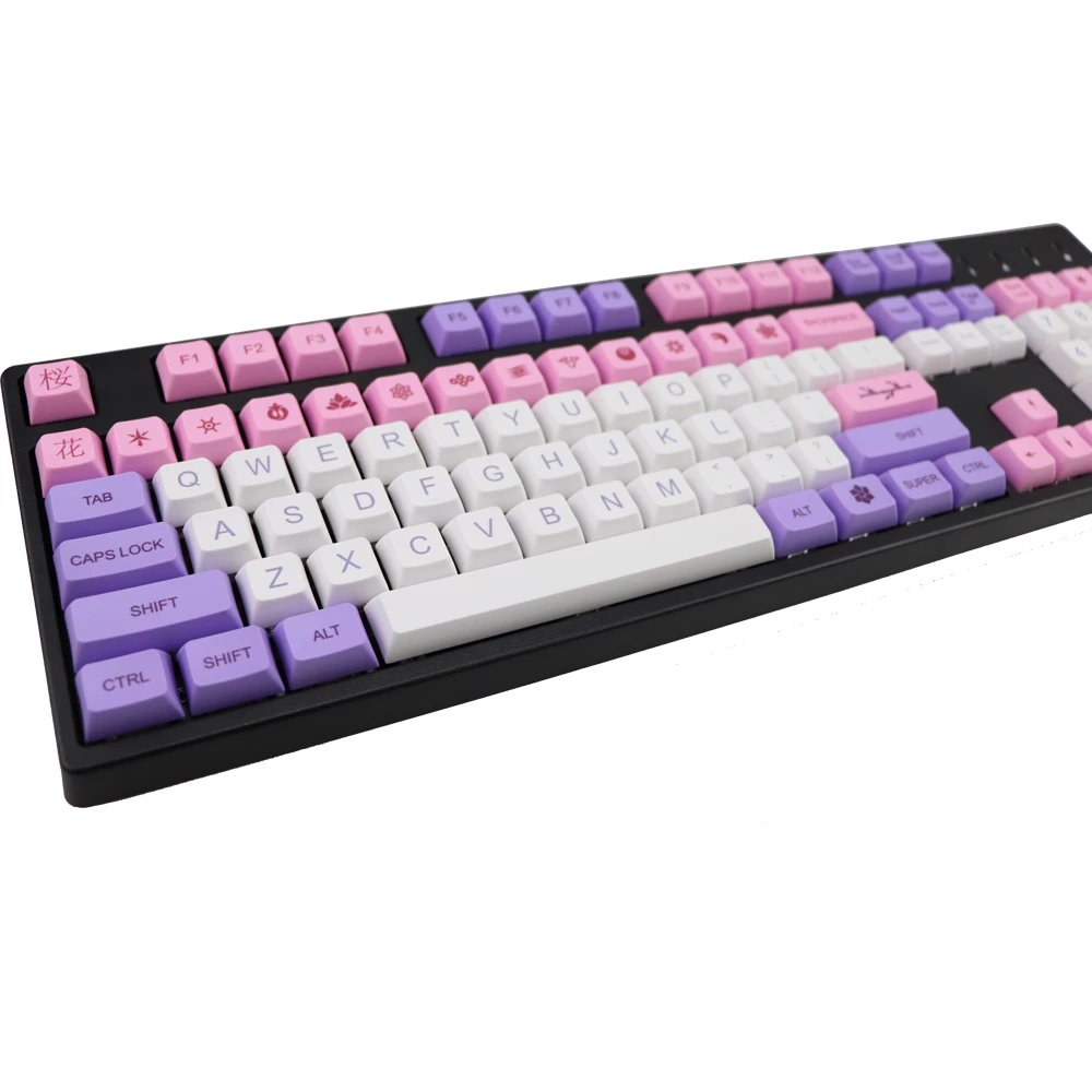 Keycap PBT xdas с 122 клавишами толстый профиль колпачки для механической клавиатуры 61 87