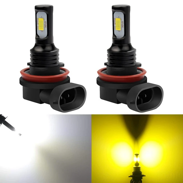 

Katur 2pcs 1200Lm H11 H8 led Fog Light 9006 HB4 CSP 6000k White/3000k Golden Yellow 12V led Car Running Auto Lamps