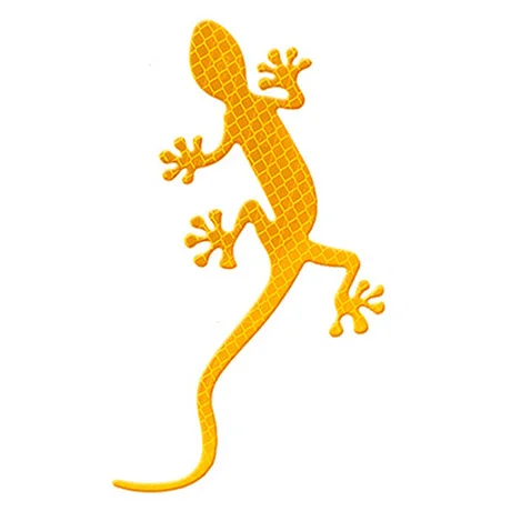 Ночная Светоотражающая наклейка для автомобиля Gecko для Audi a3 Volkswagen Авто 3D наклейка на заднюю часть автомобиля царапина блокирующая наклейка s для автомобилей - Название цвета: Цвет: желтый