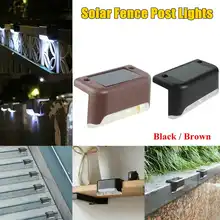 4 шт./компл. Солнечная изгородь фонари уличный садовый забор безопасности настенный светильник Сенсорное обнаружение в ночное время водонепроницаемый светильник с солнечной батареей 8x4,5x4 см