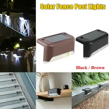 

NEW 4Pcs/Set Solar Fence Post Lights Outdoor Yard Fence Security Wall Lamp Dark Sensing Waterproof Solar Light 8x4.5x4cm