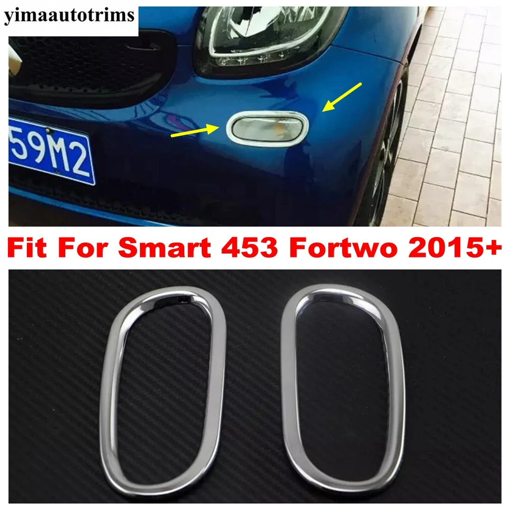

Car Side Signal Turn Lamp Light Turning Cover Trim ABS Chrome Accessories Exterior Refit Kit For Smart 453 Fortwo 2015 - 2020