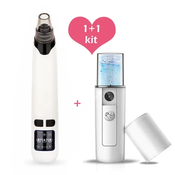 

Facial Blackhead Remover Vacuum Face Skin Pore Cleaner Suction Acne Pimple Removal Tool with Mini Nano Facial Steamer