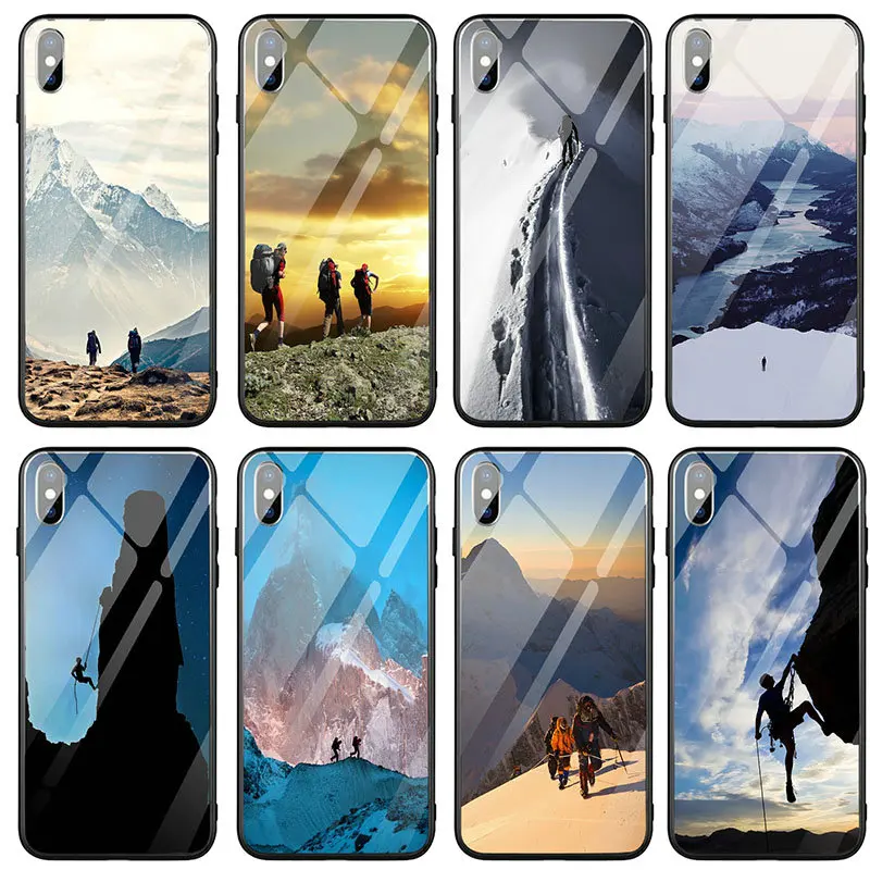 Чехлы из закаленного стекла для iPhone X XR XS 11 12 Pro Max 10 7 5 блестящие 2020 6 6S 8 Plus сумки