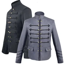 Chaqueta gótica Vintage sólida de los hombres Steampunk Costome cosplay túnica Rock Frock uniforme masculino Vintage traje estilo punk abrigos prendas de vestir nuevo