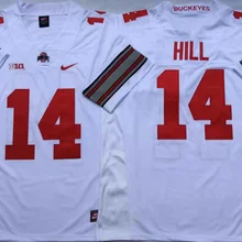 Все стилизованные штат Огайо# Buckeyes белый#14 Хилл Джерси