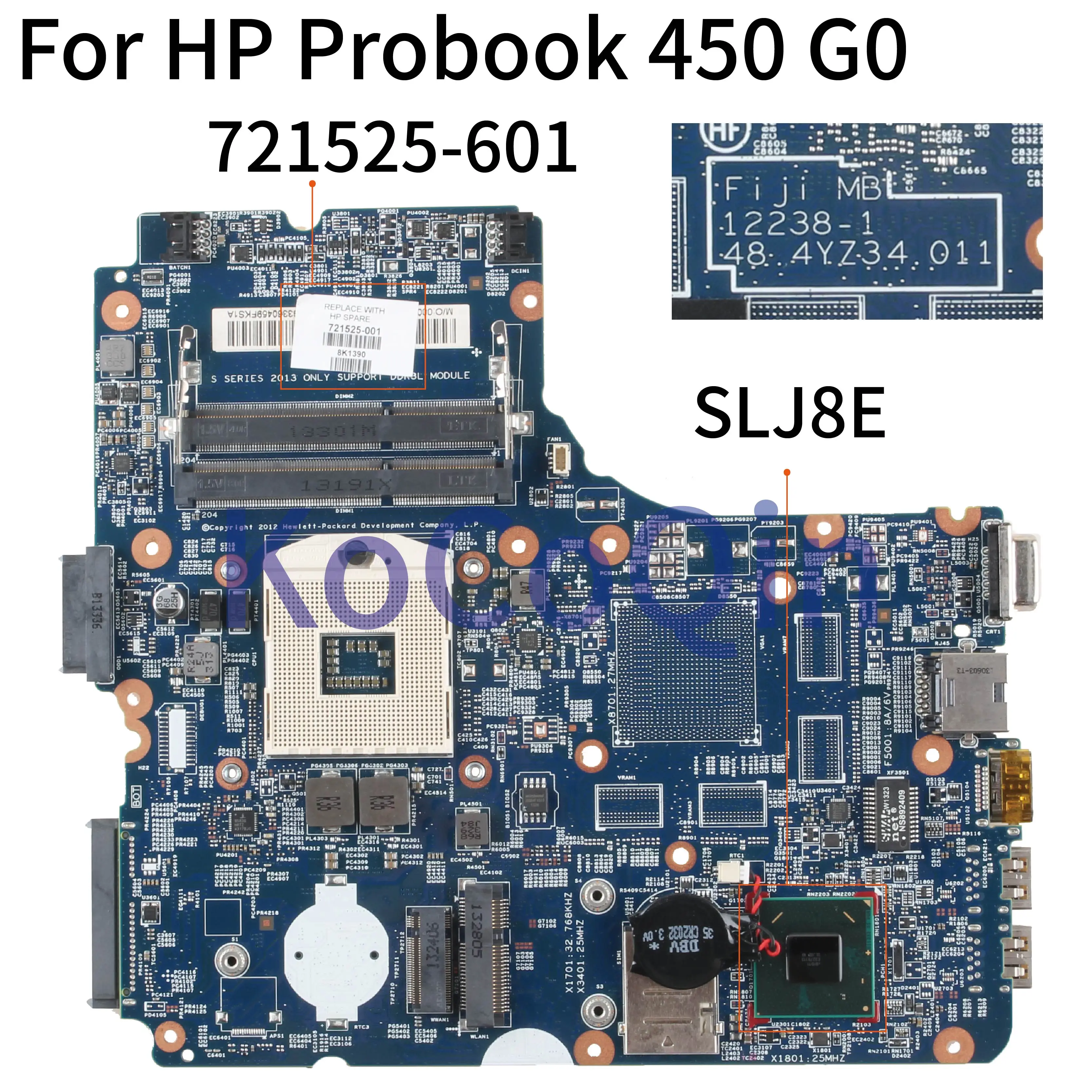 Материнская плата KoCoQin для ноутбука HP Probook 440 450 G0 материнская 721525-001 721525-501 721525-601