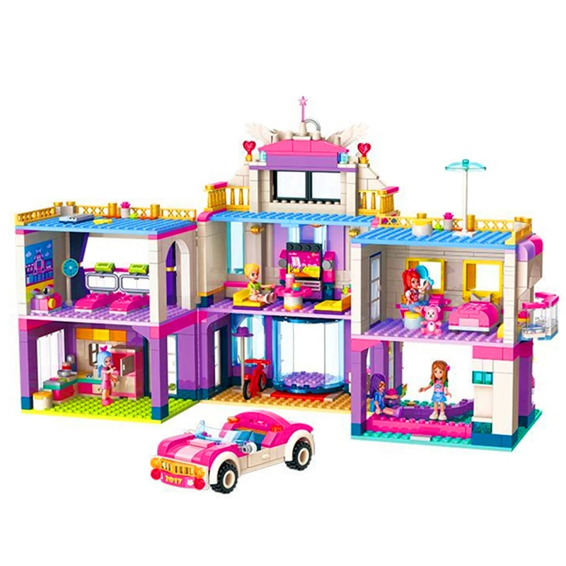 

ENLIGHTEN 2017 Friends Star Dreaming Holiday Villa Building Blocks Brick Compatible Technic Playmobil Toys For Children