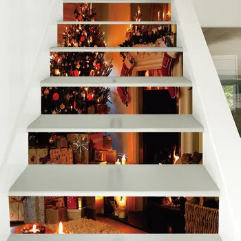 

HQ002 Christmas Decoration Wall Sticker Personalized & Creative New Style Christmas Decorative Stairs Sticker Manufacturers Whol