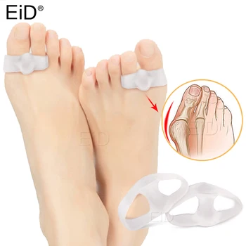 

EiD 2Pcs Silicone Toe Separator Bunion Splint Hallux Valgus Orthosis Correction Overlapping Spreader Foot Protector Inserts