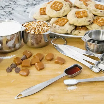 

13 Pcs Measuring Cups Spoons Stainless Steel Stackable Kitchen Tool Scoops Set Measuring Spoons Cooking Or Baking