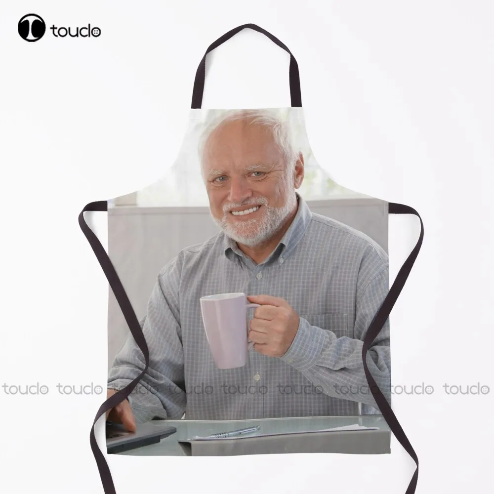 New Hide The Pain Harold Meme Apron Garden Kitchen Household Cleaning Personalized Custom For Women Men Unisex Adult | Дом и сад