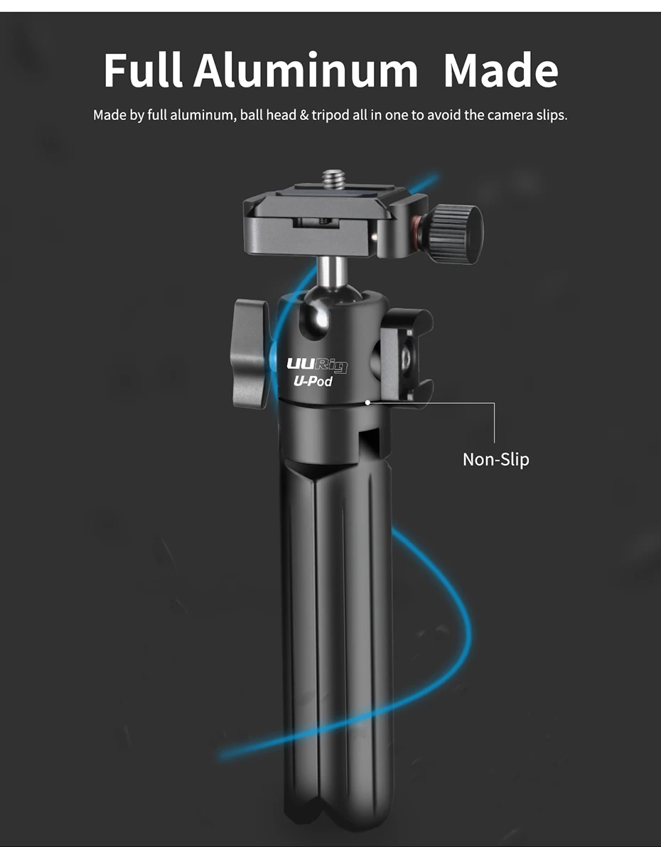 UURig U-Pod портативный Vlog Стенд Настольный держатель ручка Штатив для sony/Canon Mirroless камера с холодным башмаком для микрофона