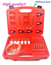Medidor de fluxo comum diesel do injetor do trilho com 24 adaptadores linha de combustível teste tester/ferramenta diagnóstico conjunto 6 injetores testados juntos