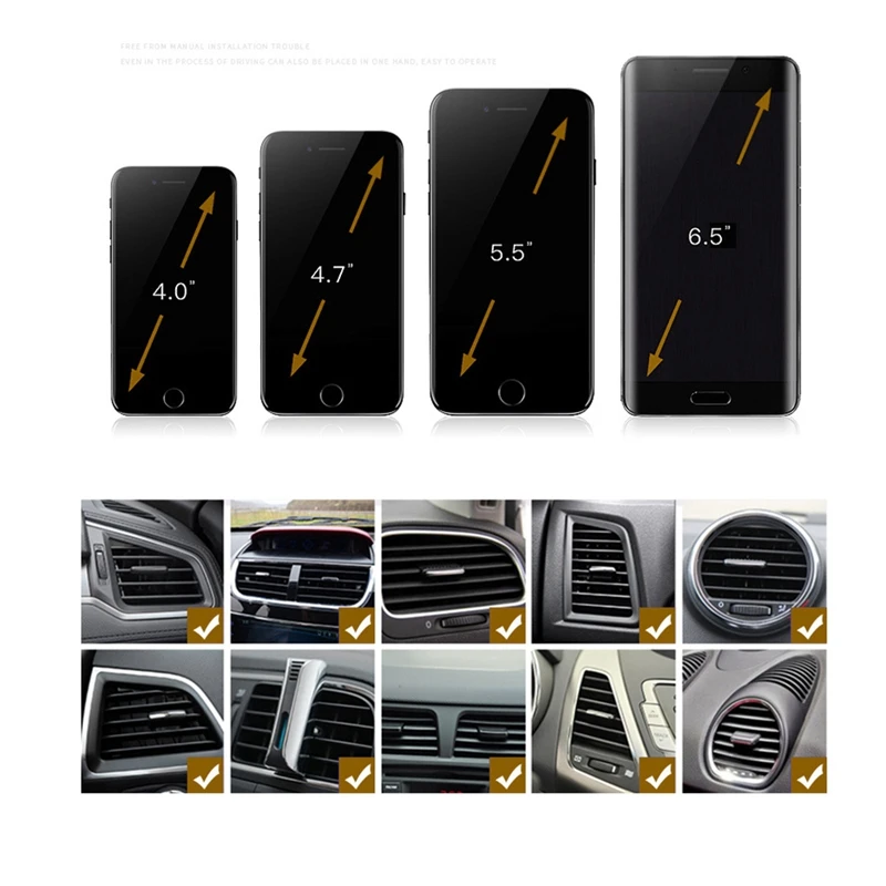 AAAE Top-Universal Mini Aromatherapy Car Phone Holder Car Air Vent Mount Stand Smartphone Gravity Bracket For Iphone Samsung Hua