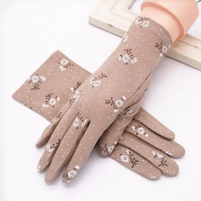 

2020 New Fashion Women's Summer Driving Gloves Non-slip Block UV Touch Screen Gloves Cotton Gloves Women Breathable Gloves