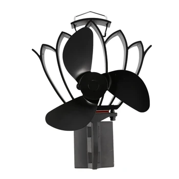 

New Designer Stove Pipe Fan for Inclined Surface Fixed on the Chimney Pipe of Wood/Log Burner/Fireplace Winter Warm Accessori