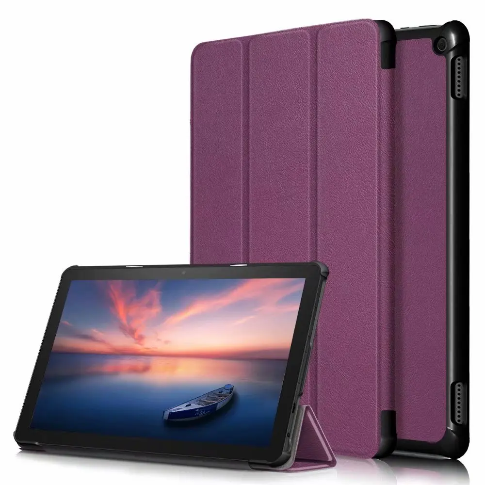 

10pcs/Lot For Fire Hd10 Plus Case Slim Protective Smart Auto Sleep Wake Function Leather Cover Tab Coque Funda Tablet