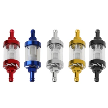 

8mm Gas Fuel Filter Scooter Universal Aluminum Clear-View For Motor Dirt/pit T8WF