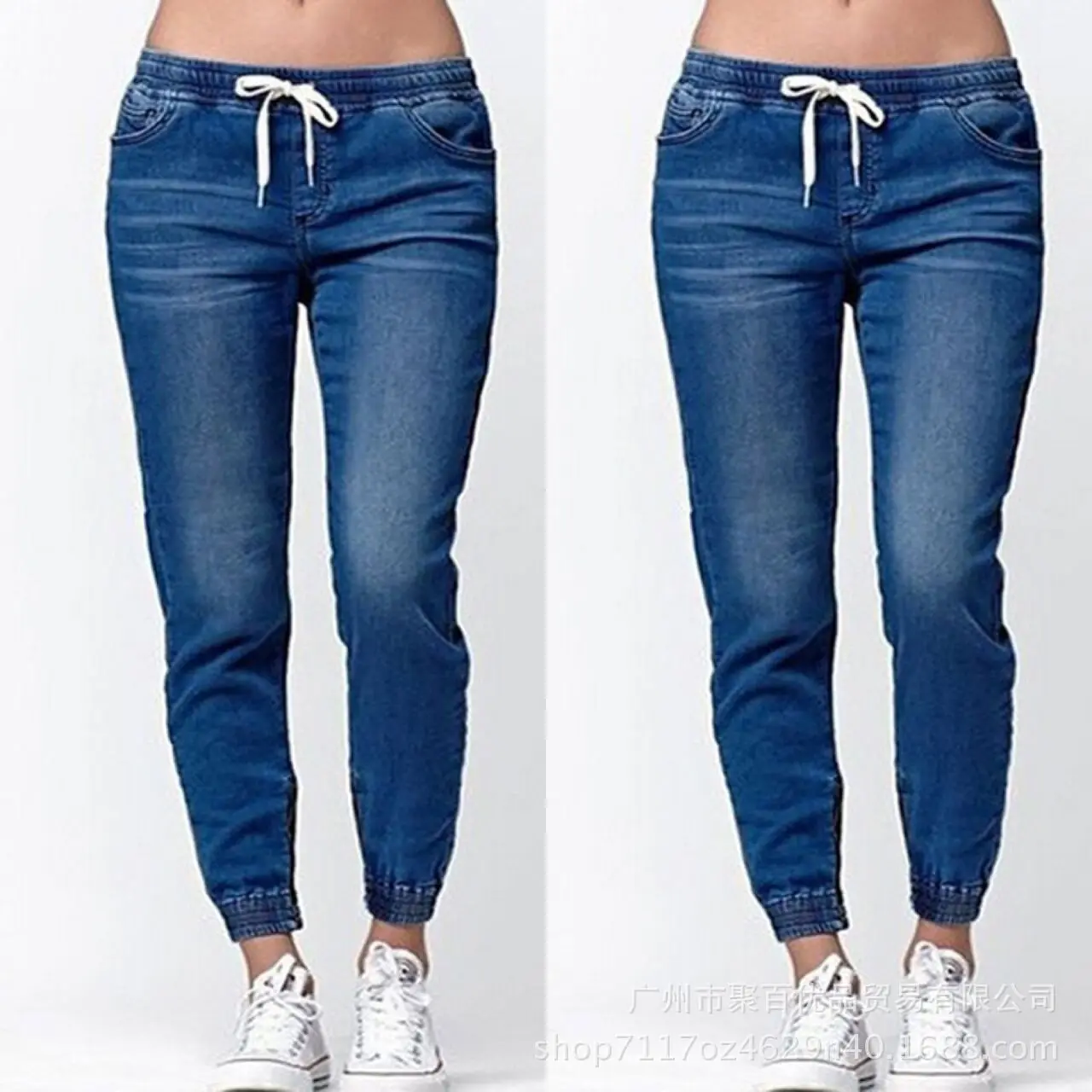 Европейский и американский женский стиль,, эластичная резинка на талии, эластичная резинка на талии, обтягивающие джинсы
