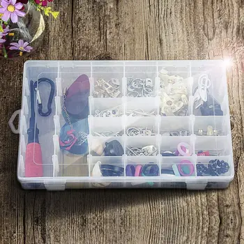 

36 Compartments Jewelry Storage Organizer Adjustable Dividers Jewelry Display Container Box for Earring/Ear Stud/Ring/Bead/Pills