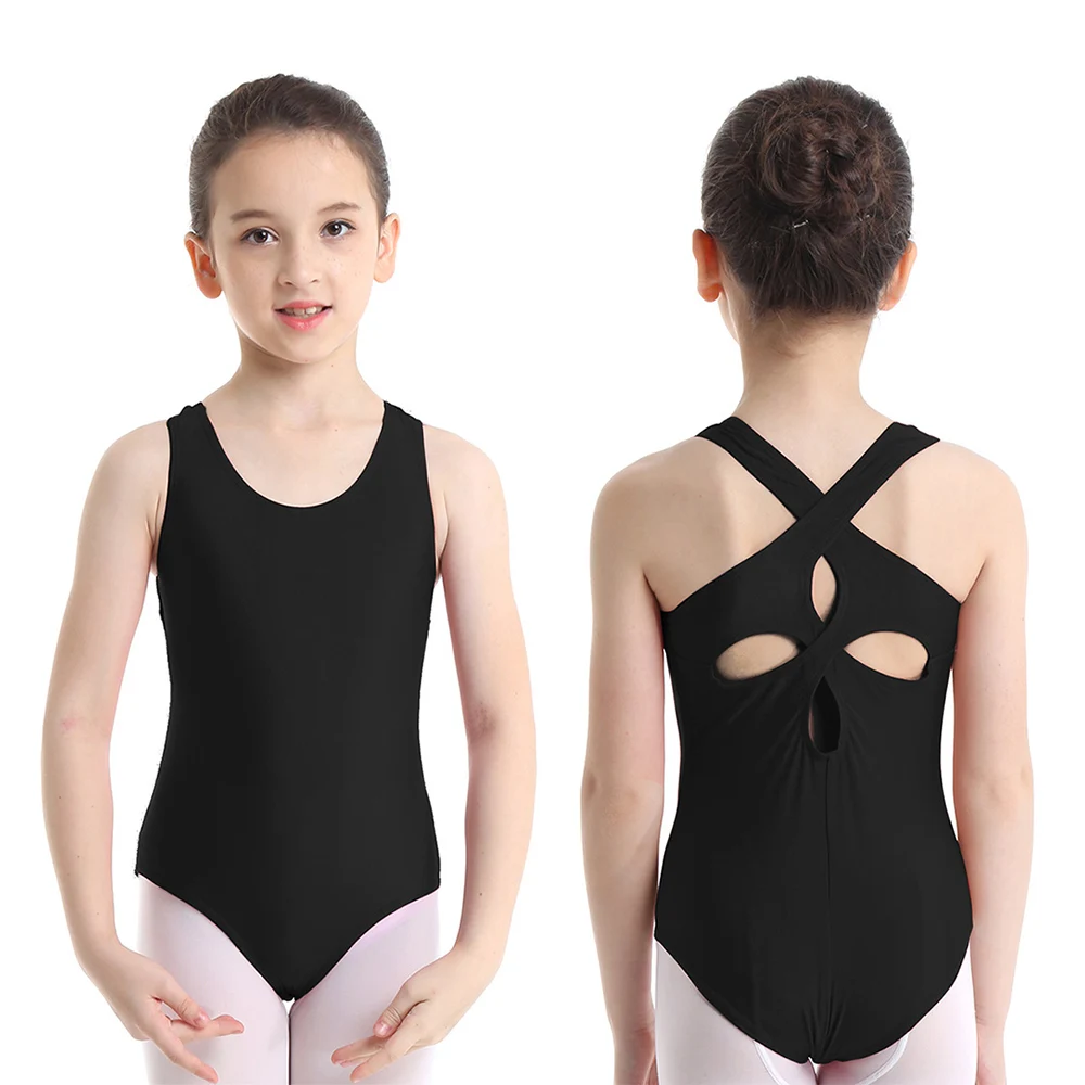 Kids Sleeveless Professional Ballet Dance Wear Gymnastics Leotards For