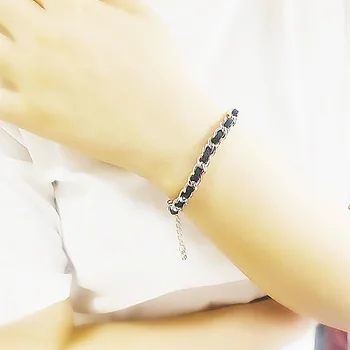 

Fashion Popular Elegant MORI Series Wear Black Wool Chain Bracelets