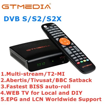

New Arrival GTMEDIA V7S2X HD 1080P Support DVB-S/S2/S2X AVS+,VCM/ACM/multi-stream/T2MI Support BISS auto roll update from V7S