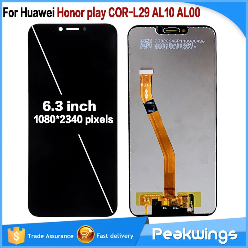 ЖК экран 6 3 дюйма AAA для Huawei Honor Play COR L29 сменный сенсорный Play|Экраны мобильных