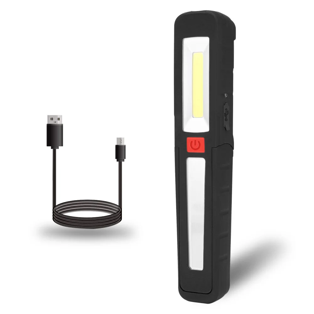 2 In 1 Chargeable Flashlight Floodlight 3 Mode COB LED Hand Torch Camping Magnetic Work Light Inspection Repairing Lamp Lantern