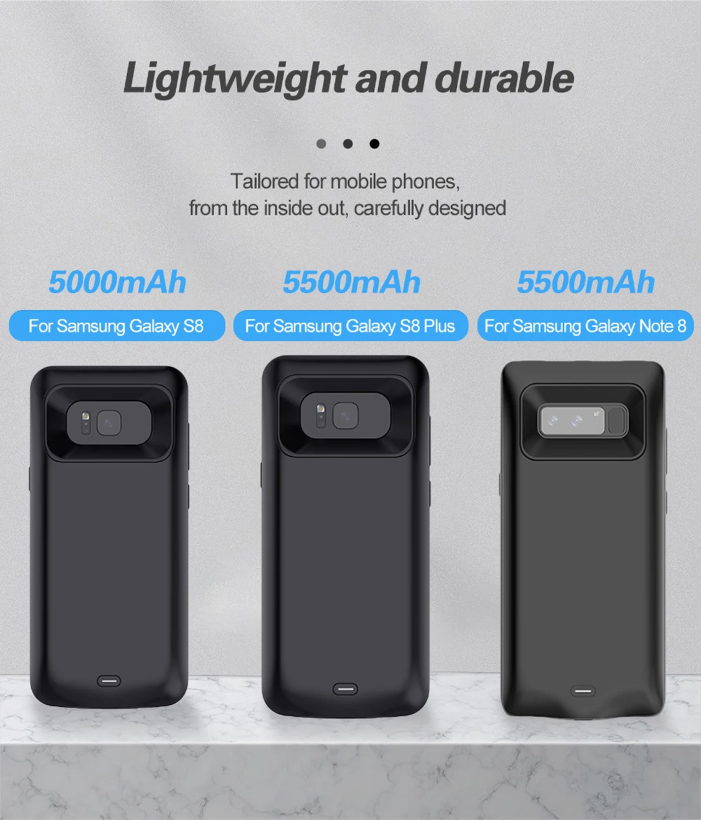 Чехол для зарядного устройства для samsung Galaxy S9 S8 Plus, силиконовый внешний зарядный чехол для samsung Note 8, 9, Note 10 Plus
