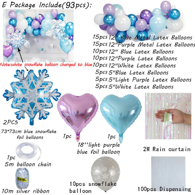 1 комплект, вечерние шары снежной принцессы, рождественские снежинки, фольгированные шары, шары для дня рождения, вечеринки, декор для девочек, свадебные зимние шарики для вечеринки - Цвет: Насыщенный сапфировый