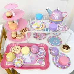 Mini jouet de Simulation en plastique pour enfants, Dessert au thé, ensemble de jeu de rôle, Kit de jeu, accessoires pour Barbie 