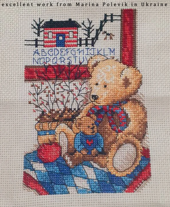 Cross Stitch Kit Teddy's Friend Teddy Bears Friends Dim 6887