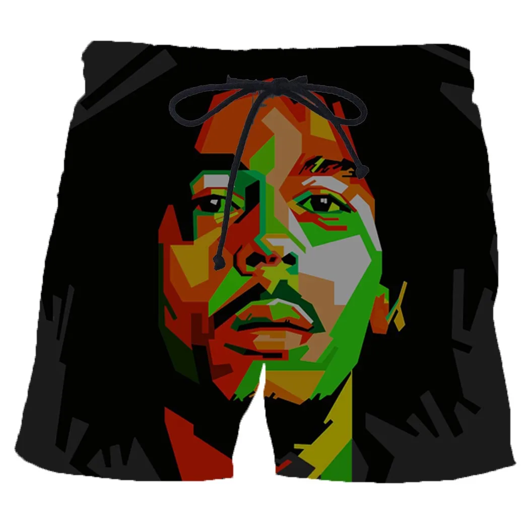 Bob marley мужские 3D черные пляжные шорты с принтом тренд готический ветер мужские летние шорты Уличная Повседневная стильная мужская одежда в стиле хип-хоп