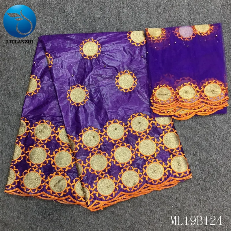 LIULANZHI африканская кружевная ткань дизайн хлопок нигерийский riche getzner с бисером вышивка riche Базен ткань ML19B124