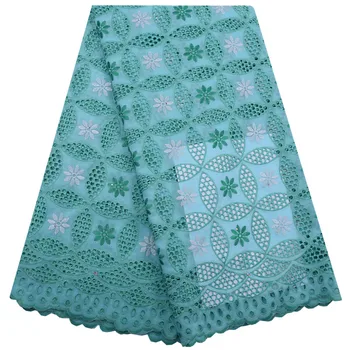 

New African 100%Cotton Lace Fabric Soft Swiss Embroidery Voile Lace Cloth High Quality Nigerian Lace Fabric For Women DressA1775