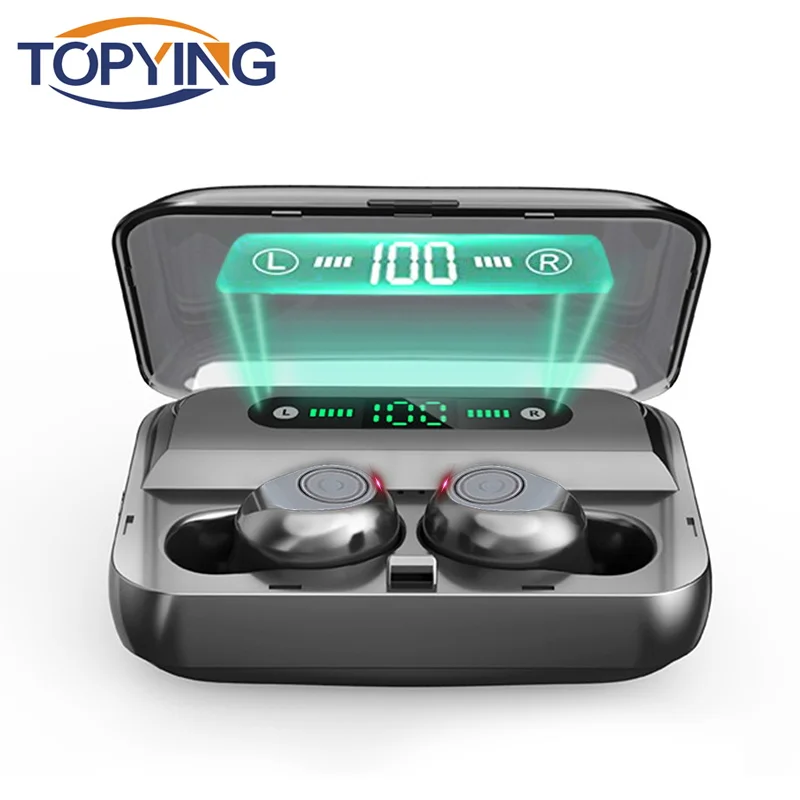 

Wireless Earphone Bluetooth V5.0 F9 TWS Wireless Bluetooth Headphone LED Display With 2000mAh Power Bank Headset With Microphone