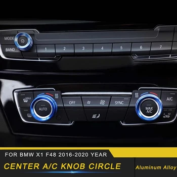 

Auto Car Accessories Center Control A/C Knob Circle Ring Trim Frame Cover Sticker Interior Decoration for BMW X1 F48 2016-2020