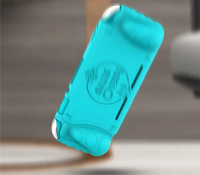 Green nintendo Switch Lite Mini чехол Защитная мягкая силиконовая рукоять из зернистой кожи крышка ручки ТПУ защитный силиконовый чехол для телефона, Для nintendo переключатель Lite игровой консоли JoyCon PC джойстик игровой джостик Кепки - Цвет: Green